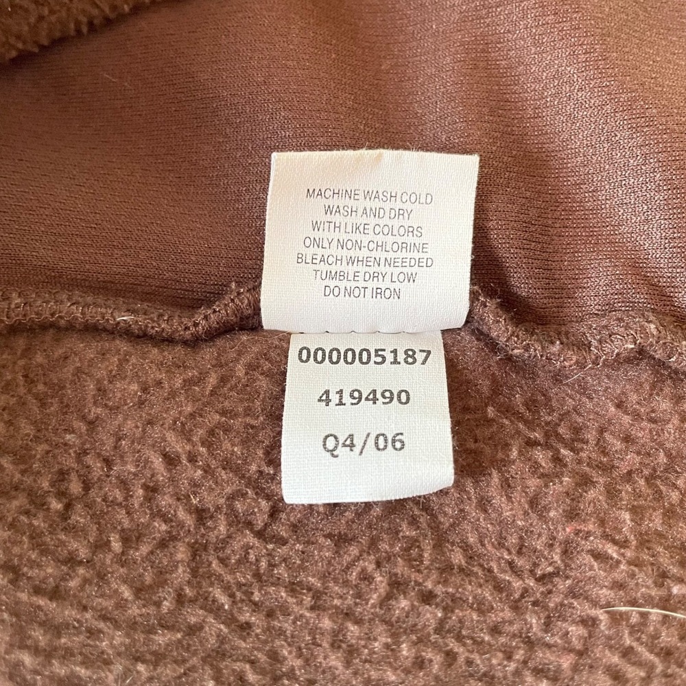 Old Navy Fleece Jacket 1/4 Zip Pull Over Mens XL Brown Black Trim Pockets - Picture 6 of 6